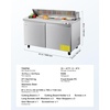 image:imageVEVOR 67W Commercial Refrigerator Pizza Prep Refrigerated Table 193 Ultra Wide Countertop Food Prep Fridge 203 CuFt Single Door Salad Prep Fridge 9 Pans Pizza Make Worktop with Cutting Board60W with 16 Pans