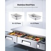 image:imageVEVOR 67W Commercial Refrigerator Pizza Prep Refrigerated Table 193 Ultra Wide Countertop Food Prep Fridge 203 CuFt Single Door Salad Prep Fridge 9 Pans Pizza Make Worktop with Cutting Board72 W Chief Base With 4 Drawers Refrigerator