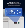 image:imageVEVOR 67W Commercial Refrigerator Pizza Prep Refrigerated Table 193 Ultra Wide Countertop Food Prep Fridge 203 CuFt Single Door Salad Prep Fridge 9 Pans Pizza Make Worktop with Cutting Board67W Pizza Prep Refrigerator
