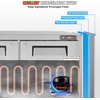 image:imageVEVOR 72 Commercial Refrigerator Sandwich amp Salad Prep Table 20 Cu Ft Stainless Steel Refrigerated Food Prep Station with 3 Doors Frost Free Refrigerator with Lock for Restaurant Bar Store48W Worktop Refrigerator