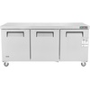 image:imageVEVOR 72 Commercial Refrigerator Sandwich amp Salad Prep Table 20 Cu Ft Stainless Steel Refrigerated Food Prep Station with 3 Doors Frost Free Refrigerator with Lock for Restaurant Bar Store72W Worktop Refrigerator