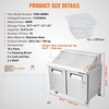 image:imageVEVOR 72 Commercial Refrigerator Sandwich amp Salad Prep Table 20 Cu Ft Stainless Steel Refrigerated Food Prep Station with 3 Doors Frost Free Refrigerator with Lock for Restaurant Bar Store48W with 18 Pans