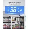 image:imageVEVOR 72 Commercial Refrigerator Sandwich amp Salad Prep Table 20 Cu Ft Stainless Steel Refrigerated Food Prep Station with 3 Doors Frost Free Refrigerator with Lock for Restaurant Bar Store72W with 30 Pans