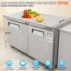 image:imageVEVOR 72 Commercial Refrigerator Sandwich amp Salad Prep Table 20 Cu Ft Stainless Steel Refrigerated Food Prep Station with 3 Doors Frost Free Refrigerator with Lock for Restaurant Bar Store48W Worktop Refrigerator