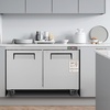 image:imageVEVOR 72 Commercial Refrigerator Sandwich amp Salad Prep Table 20 Cu Ft Stainless Steel Refrigerated Food Prep Station with 3 Doors Frost Free Refrigerator with Lock for Restaurant Bar Store48W Worktop Refrigerator