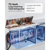 image:imageVEVOR 72 Commercial Refrigerator Sandwich amp Salad Prep Table 20 Cu Ft Stainless Steel Refrigerated Food Prep Station with 3 Doors Frost Free Refrigerator with Lock for Restaurant Bar Store72W with 30 Pans