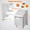 image:imageVEVOR 72 Commercial Refrigerator Sandwich amp Salad Prep Table 20 Cu Ft Stainless Steel Refrigerated Food Prep Station with 3 Doors Frost Free Refrigerator with Lock for Restaurant Bar Store28W with 12 Pans