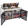 image:imageVEVOR 72 Commercial Refrigerator Sandwich amp Salad Prep Table 20 Cu Ft Stainless Steel Refrigerated Food Prep Station with 3 Doors Frost Free Refrigerator with Lock for Restaurant Bar Store60W with 24 Pans