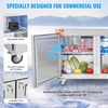 image:imageVEVOR 72 Commercial Refrigerator Sandwich amp Salad Prep Table 20 Cu Ft Stainless Steel Refrigerated Food Prep Station with 3 Doors Frost Free Refrigerator with Lock for Restaurant Bar Store72W Worktop Refrigerator
