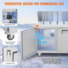 image:imageVEVOR 72 Commercial Refrigerator Sandwich amp Salad Prep Table 20 Cu Ft Stainless Steel Refrigerated Food Prep Station with 3 Doors Frost Free Refrigerator with Lock for Restaurant Bar Store48W with 18 Pans