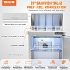 image:imageVEVOR 72 Commercial Refrigerator Sandwich amp Salad Prep Table 20 Cu Ft Stainless Steel Refrigerated Food Prep Station with 3 Doors Frost Free Refrigerator with Lock for Restaurant Bar Store28W with 12 Pans