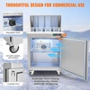 image:imageVEVOR 72 Commercial Refrigerator Sandwich amp Salad Prep Table 20 Cu Ft Stainless Steel Refrigerated Food Prep Station with 3 Doors Frost Free Refrigerator with Lock for Restaurant Bar Store28W with 12 Pans