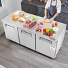 image:imageVEVOR 72 Commercial Refrigerator Sandwich amp Salad Prep Table 20 Cu Ft Stainless Steel Refrigerated Food Prep Station with 3 Doors Frost Free Refrigerator with Lock for Restaurant Bar Store72W Worktop Refrigerator