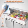 image:imageVEVOR 72 Commercial Refrigerator Sandwich amp Salad Prep Table 20 Cu Ft Stainless Steel Refrigerated Food Prep Station with 3 Doors Frost Free Refrigerator with Lock for Restaurant Bar Store48W with 18 Pans