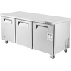 image:imageVEVOR 72 Commercial Refrigerator Sandwich amp Salad Prep Table 20 Cu Ft Stainless Steel Refrigerated Food Prep Station with 3 Doors Frost Free Refrigerator with Lock for Restaurant Bar Store72W Worktop Refrigerator