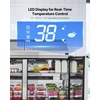image:imageVEVOR 72 Commercial Refrigerator Sandwich amp Salad Prep Table 20 Cu Ft Stainless Steel Refrigerated Food Prep Station with 3 Doors Frost Free Refrigerator with Lock for Restaurant Bar Store60W with 24 Pans