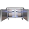 image:imageVEVOR 72 Commercial Refrigerator Sandwich amp Salad Prep Table 20 Cu Ft Stainless Steel Refrigerated Food Prep Station with 3 Doors Frost Free Refrigerator with Lock for Restaurant Bar Store48W Worktop Refrigerator