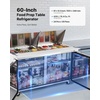 image:imageVEVOR 72 Commercial Refrigerator Sandwich amp Salad Prep Table 20 Cu Ft Stainless Steel Refrigerated Food Prep Station with 3 Doors Frost Free Refrigerator with Lock for Restaurant Bar Store60W with 24 Pans