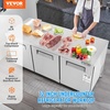 image:imageVEVOR 72 Commercial Refrigerator Sandwich amp Salad Prep Table 20 Cu Ft Stainless Steel Refrigerated Food Prep Station with 3 Doors Frost Free Refrigerator with Lock for Restaurant Bar Store72W Worktop Refrigerator