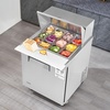 image:imageVEVOR 72 Commercial Refrigerator Sandwich amp Salad Prep Table 20 Cu Ft Stainless Steel Refrigerated Food Prep Station with 3 Doors Frost Free Refrigerator with Lock for Restaurant Bar Store28W with 12 Pans