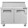 image:imageVEVOR 72 Commercial Refrigerator Sandwich amp Salad Prep Table 20 Cu Ft Stainless Steel Refrigerated Food Prep Station with 3 Doors Frost Free Refrigerator with Lock for Restaurant Bar Store48W with 18 Pans
