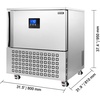 image:imageVEVOR 80 L Blast Chiller 3 Trays Commercial Flash Freezers lt3168Fgt 4 Modes Chest Shock Frozen 304 Stainless Steel Flash Freezer 360 Defrost Blast Chiller with Casters for Seafood Ice Cream114L