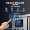 image:imageVEVOR 80 L Blast Chiller 3 Trays Commercial Flash Freezers lt3168Fgt 4 Modes Chest Shock Frozen 304 Stainless Steel Flash Freezer 360 Defrost Blast Chiller with Casters for Seafood Ice Cream80L