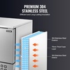 image:imageVEVOR 80 L Blast Chiller 3 Trays Commercial Flash Freezers lt3168Fgt 4 Modes Chest Shock Frozen 304 Stainless Steel Flash Freezer 360 Defrost Blast Chiller with Casters for Seafood Ice Cream114L