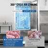 image:imageVEVOR 80 L Blast Chiller 3 Trays Commercial Flash Freezers lt3168Fgt 4 Modes Chest Shock Frozen 304 Stainless Steel Flash Freezer 360 Defrost Blast Chiller with Casters for Seafood Ice Cream370L