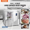 image:imageVEVOR 80 L Blast Chiller 3 Trays Commercial Flash Freezers lt3168Fgt 4 Modes Chest Shock Frozen 304 Stainless Steel Flash Freezer 360 Defrost Blast Chiller with Casters for Seafood Ice Cream114L