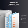 image:imageVEVOR 80 L Blast Chiller 3 Trays Commercial Flash Freezers lt3168Fgt 4 Modes Chest Shock Frozen 304 Stainless Steel Flash Freezer 360 Defrost Blast Chiller with Casters for Seafood Ice Cream32L