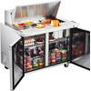 image:imageVEVOR Chef Base Refrigerator 52 W Commercial Chef Bases Worktop Refrigerators 2Drawer Under Counter Fridge with 8 Pans Stainless Steel HeavyDuty Refrigerated Base Invisible Door Handle48W with 18 Pans