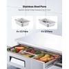 image:imageVEVOR Chef Base Refrigerator 52 W Commercial Chef Bases Worktop Refrigerators 2Drawer Under Counter Fridge with 8 Pans Stainless Steel HeavyDuty Refrigerated Base Invisible Door Handle52 W Chief Base With 2 Drawers