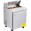 image:imageVEVOR Chef Base Refrigerator 52 W Commercial Chef Bases Worktop Refrigerators 2Drawer Under Counter Fridge with 8 Pans Stainless Steel HeavyDuty Refrigerated Base Invisible Door Handle28W with 8 Pans