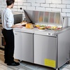 image:imageVEVOR Chef Base Refrigerator 52 W Commercial Chef Bases Worktop Refrigerators 2Drawer Under Counter Fridge with 8 Pans Stainless Steel HeavyDuty Refrigerated Base Invisible Door Handle48W with 18 Pans