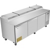 image:imageVEVOR Chef Base Refrigerator 52 W Commercial Chef Bases Worktop Refrigerators 2Drawer Under Counter Fridge with 8 Pans Stainless Steel HeavyDuty Refrigerated Base Invisible Door Handle93 Pizza Prep Refrigerator