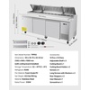 image:imageVEVOR Chef Base Refrigerator 52 W Commercial Chef Bases Worktop Refrigerators 2Drawer Under Counter Fridge with 8 Pans Stainless Steel HeavyDuty Refrigerated Base Invisible Door Handle93 Pizza Prep Refrigerator