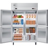 image:imageVEVOR Commercial Refrigerator and Freezer Combo 48 W 31 CuFt Stainless Steel Upright FreezerRefrigerator with 4 Doors AutoDefrost 6 Adjustable Shelves UL Certified