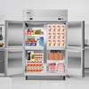 image:imageVEVOR Commercial Refrigerator and Freezer Combo 48 W 31 CuFt Stainless Steel Upright FreezerRefrigerator with 4 Doors AutoDefrost 6 Adjustable Shelves UL Certified