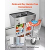 image:imageVEVOR Commercial Refrigerator and Freezer Combo 48 W 31 CuFt Stainless Steel Upright FreezerRefrigerator with 4 Doors AutoDefrost 6 Adjustable Shelves UL Certified