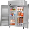 image:imageVEVOR Commercial Refrigerator and Freezer Combo 48 W 32 CuFt Stainless Steel Upright RefrigeratorFreezer with Double Doors AutoDefrost 6 Adjustable Shelves UL Certified48W 32 Cuft Double DoorsCombo