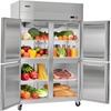 image:imageVEVOR Commercial Refrigerator and Freezer Combo 48 W 32 CuFt Stainless Steel Upright RefrigeratorFreezer with Double Doors AutoDefrost 6 Adjustable Shelves UL Certified48W 32 Cuft 4 DoorsRefrigerator
