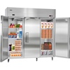 image:imageVEVOR Commercial Refrigerator and Freezer Combo 48 W 32 CuFt Stainless Steel Upright RefrigeratorFreezer with Double Doors AutoDefrost 6 Adjustable Shelves UL Certified72W 51 Cuft Three DoorsCombo