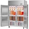 image:imageVEVOR Commercial Refrigerator and Freezer Combo 48 W 32 CuFt Stainless Steel Upright RefrigeratorFreezer with Double Doors AutoDefrost 6 Adjustable Shelves UL Certified48W 33 Cuft 4 DoorsFreezer