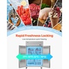 image:imageVEVOR Commercial Refrigerator and Freezer Combo 48 W 32 CuFt Stainless Steel Upright RefrigeratorFreezer with Double Doors AutoDefrost 6 Adjustable Shelves UL Certified48W 33 Cuft 4 DoorsFreezer
