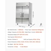 image:imageVEVOR Commercial Refrigerator and Freezer Combo 48 W 32 CuFt Stainless Steel Upright RefrigeratorFreezer with Double Doors AutoDefrost 6 Adjustable Shelves UL Certified48W 33 Cuft Double DoorsRefrigerator