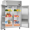 image:imageVEVOR Commercial Refrigerator and Freezer Combo 48 W 32 CuFt Stainless Steel Upright RefrigeratorFreezer with Double Doors AutoDefrost 6 Adjustable Shelves UL Certified48W 33 Cuft Double DoorsRefrigerator