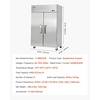 image:imageVEVOR Commercial Refrigerator and Freezer Combo 48 W 32 CuFt Stainless Steel Upright RefrigeratorFreezer with Double Doors AutoDefrost 6 Adjustable Shelves UL Certified48W 33 Cuft Double DoorsFreezer