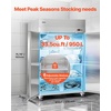 image:imageVEVOR Commercial Refrigerator and Freezer Combo 48 W 32 CuFt Stainless Steel Upright RefrigeratorFreezer with Double Doors AutoDefrost 6 Adjustable Shelves UL Certified48W 33 Cuft Double DoorsFreezer