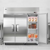 image:imageVEVOR Commercial Refrigerator and Freezer Combo 48 W 32 CuFt Stainless Steel Upright RefrigeratorFreezer with Double Doors AutoDefrost 6 Adjustable Shelves UL Certified72W 52 Cuft Three DoorsFreezer